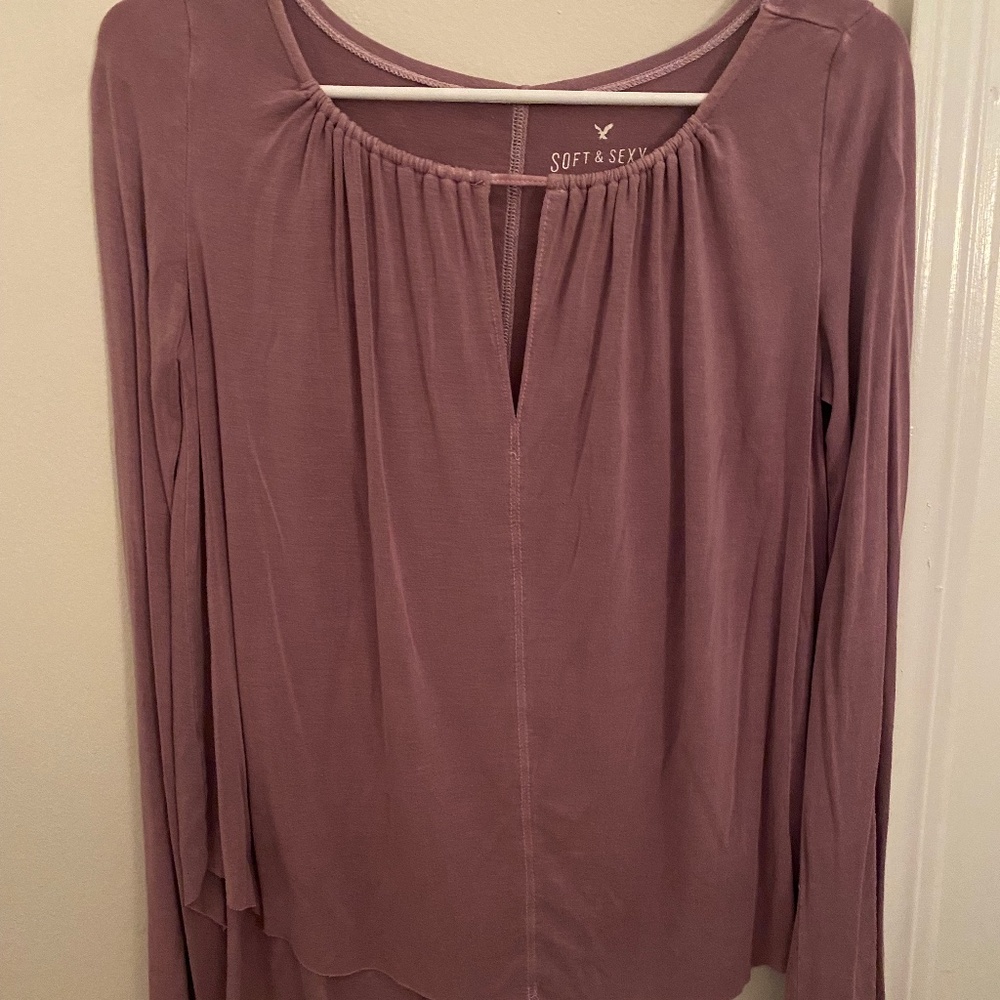 purple soft & sexy AE long sleeve top